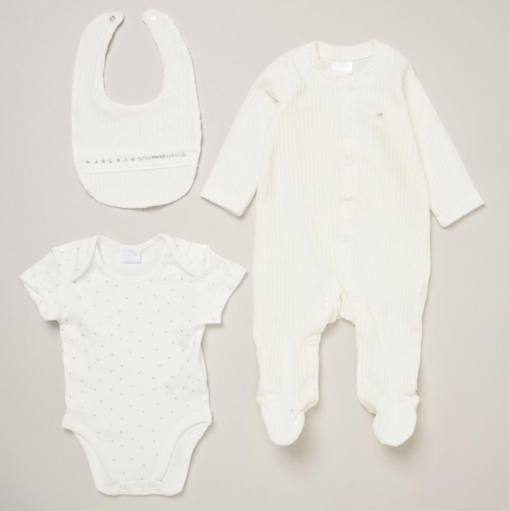 Rock a bye boutique E07781 * RBE07781  Ribbed velour nursery Layette Set (Nb-6 months)