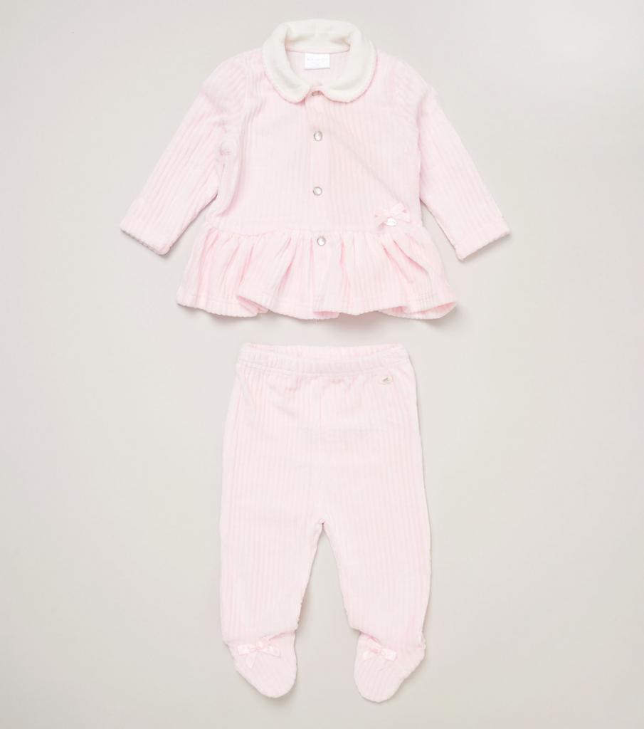 Rock a bye boutique E07782 * RBE07782  Ribbed velour nursery Set (Nb-6 months)