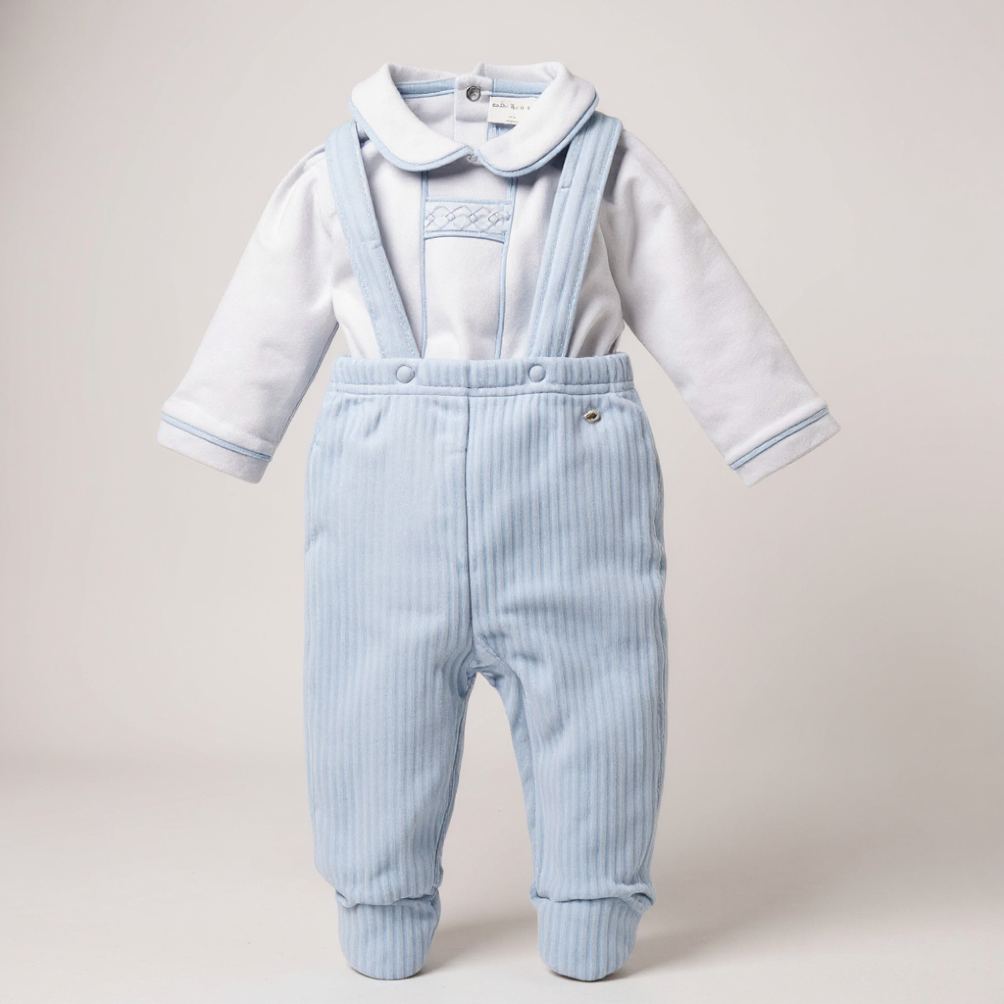 Rock a bye boutique E07789 * RBE07789S  Ribbed Velour Dungaree Set (0-9 months)