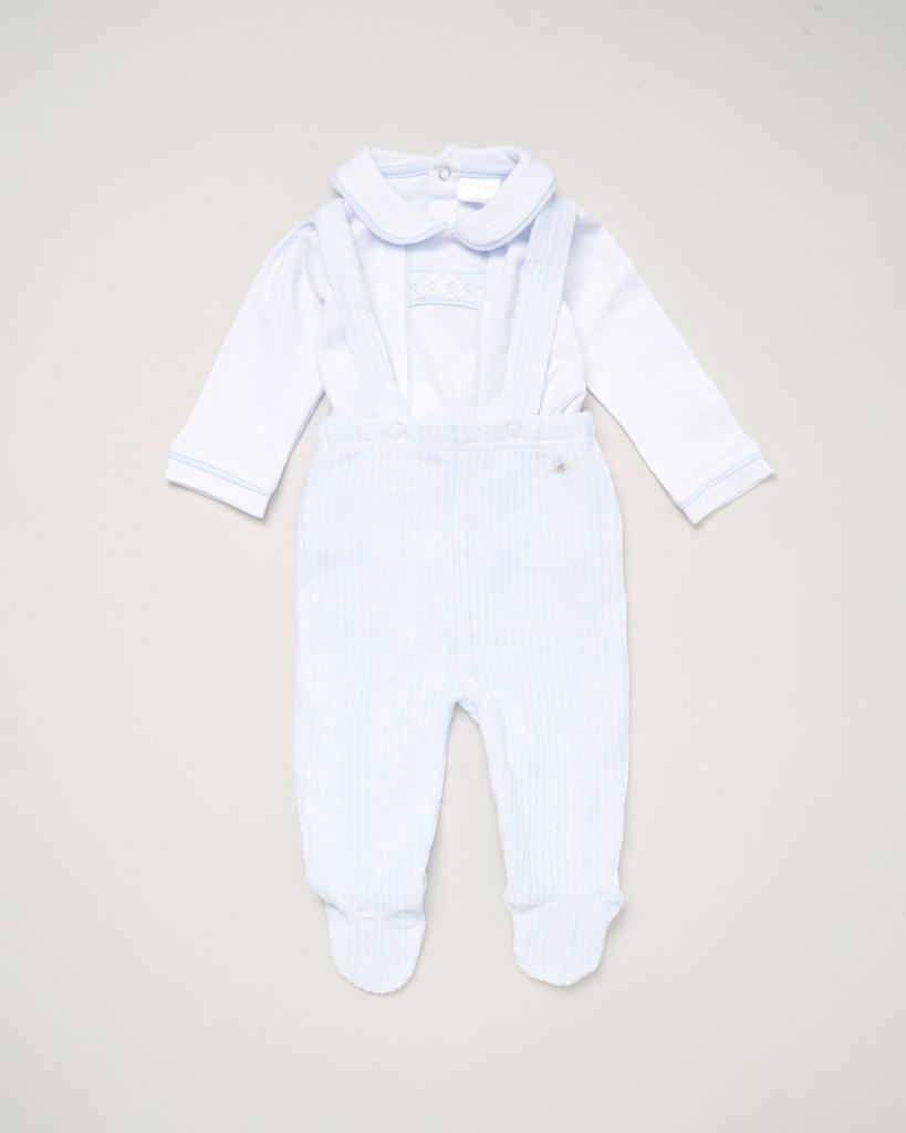 Rock a bye boutique E07789 * RBE07789  Ribbed velour dungaree  Set (0-9 months)