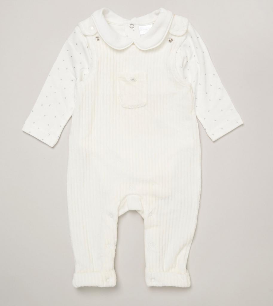 Rock a bye boutique E07790 * RBE07790  Ribbed velour dungaree  Set (0-9 months)