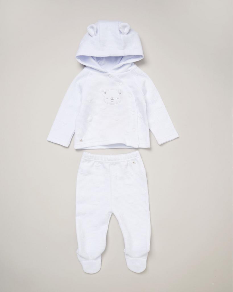 Rock a bye boutique E07800 * RBE07800 Teddy textured Hooded Set (Nb-6 months)