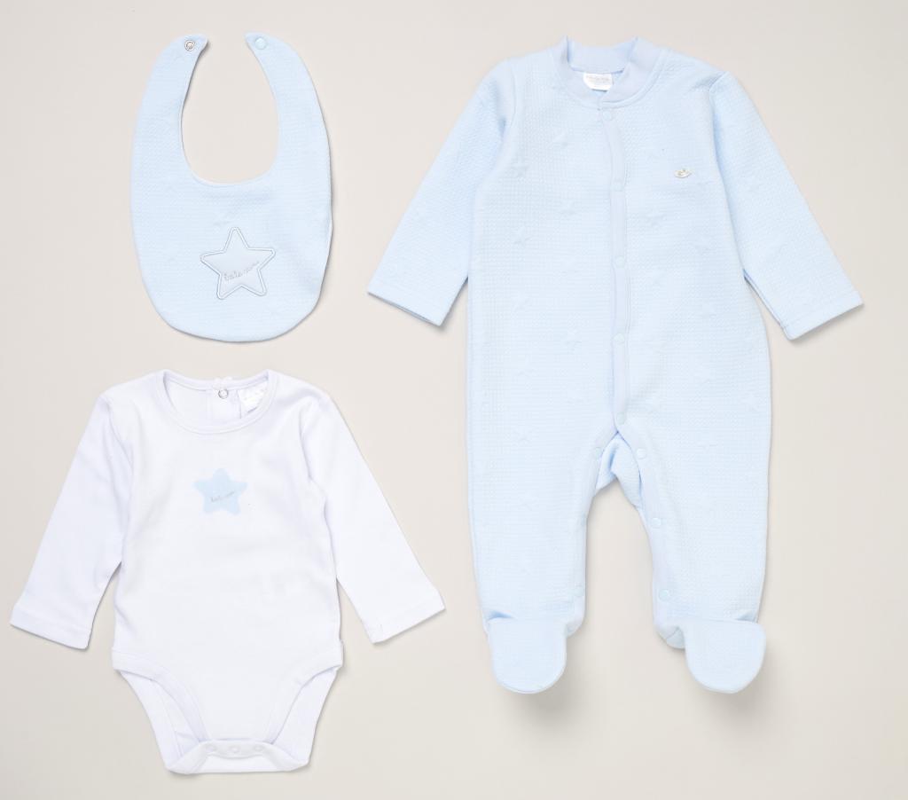 Rock a bye boutique E07818 * RBE07818 Star textured Layette Set (Nb-6 months)