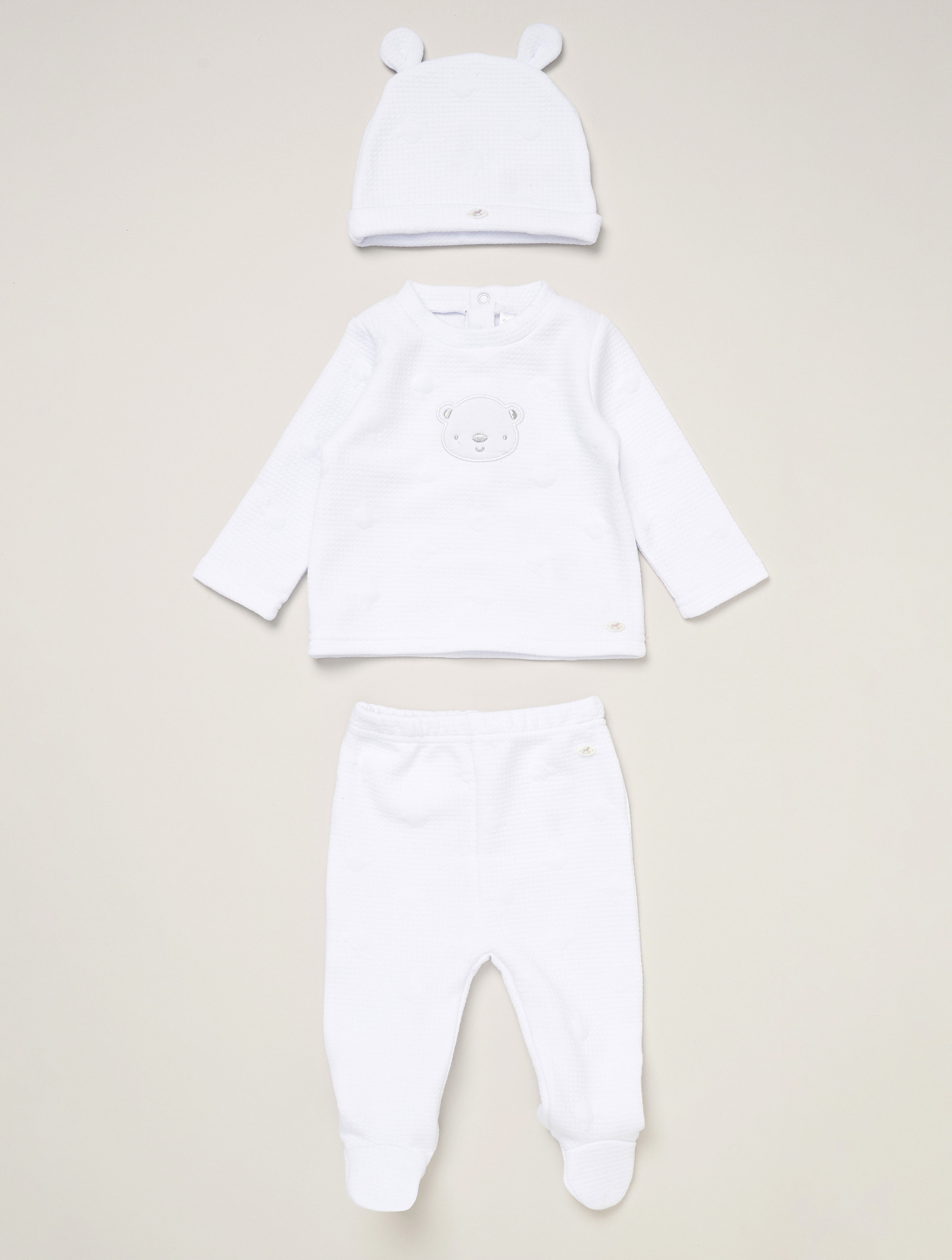 Rock a bye boutique E07820 * RBE07820 Teddy textured Set (Nb-6 months)