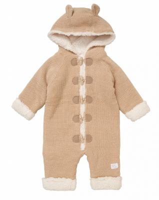 Rock a bye boutique E07896  RBE07896  Beige Borg and Knit Pram Suit(0-12 months)