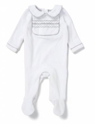 Rock a bye boutique E08290-1 5056756532246 RBE08290W Bibbed Velour All In One (0-9 months)