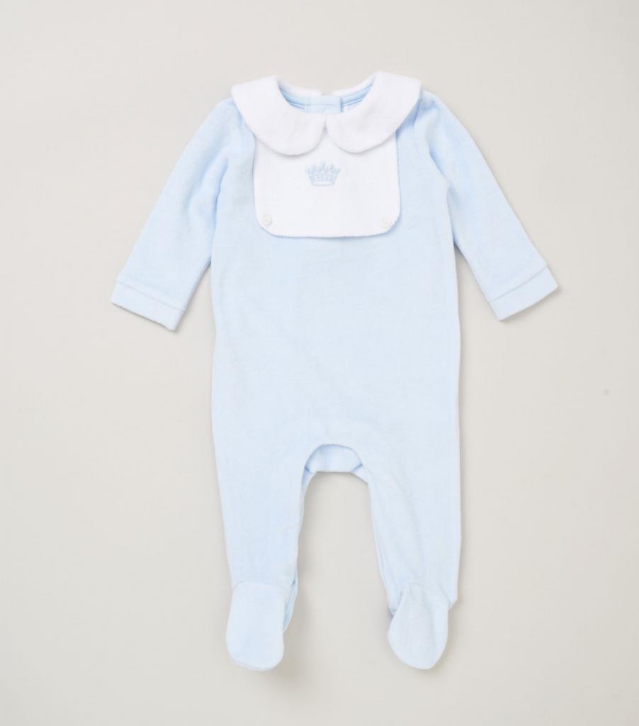 Rock a bye boutique E08295-1 * RBE08295 Bibbed Velour  All in one(0-9 months)