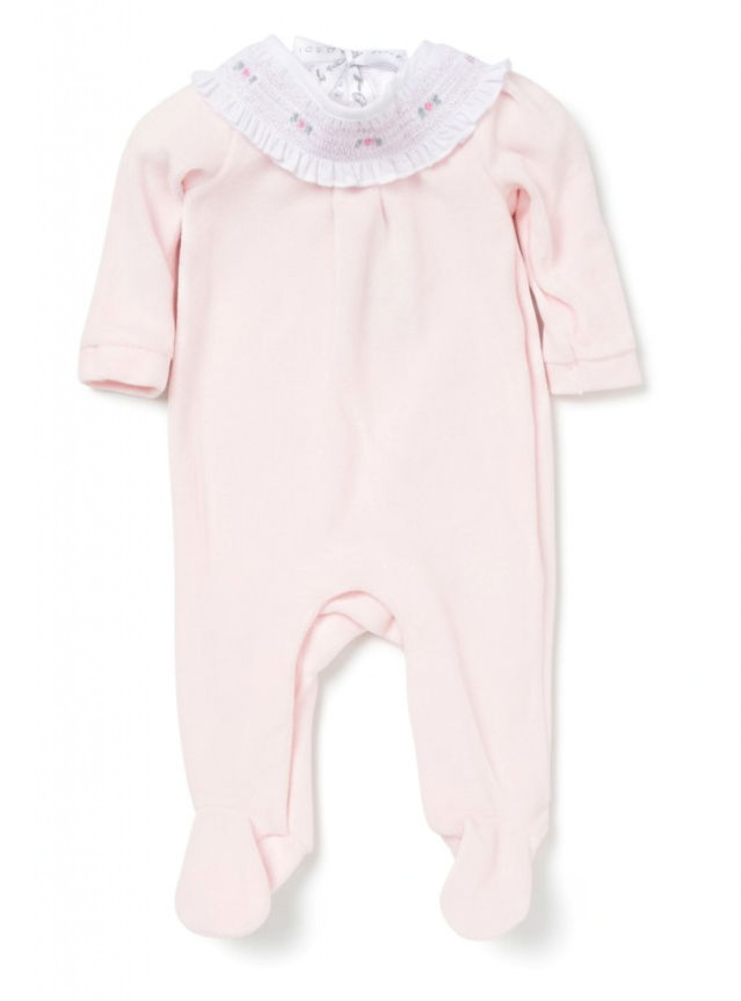 Rock a bye boutique  * RBE08296P Frilled Collar Velour All In One (0-9 months)