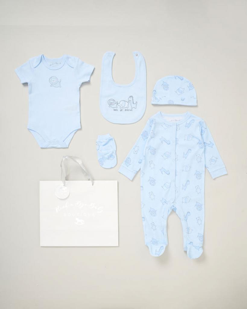 Rock a bye boutique E08835  RBE08835 "Best of Friends" 5 Piece Layette Set (Nb-6 months)