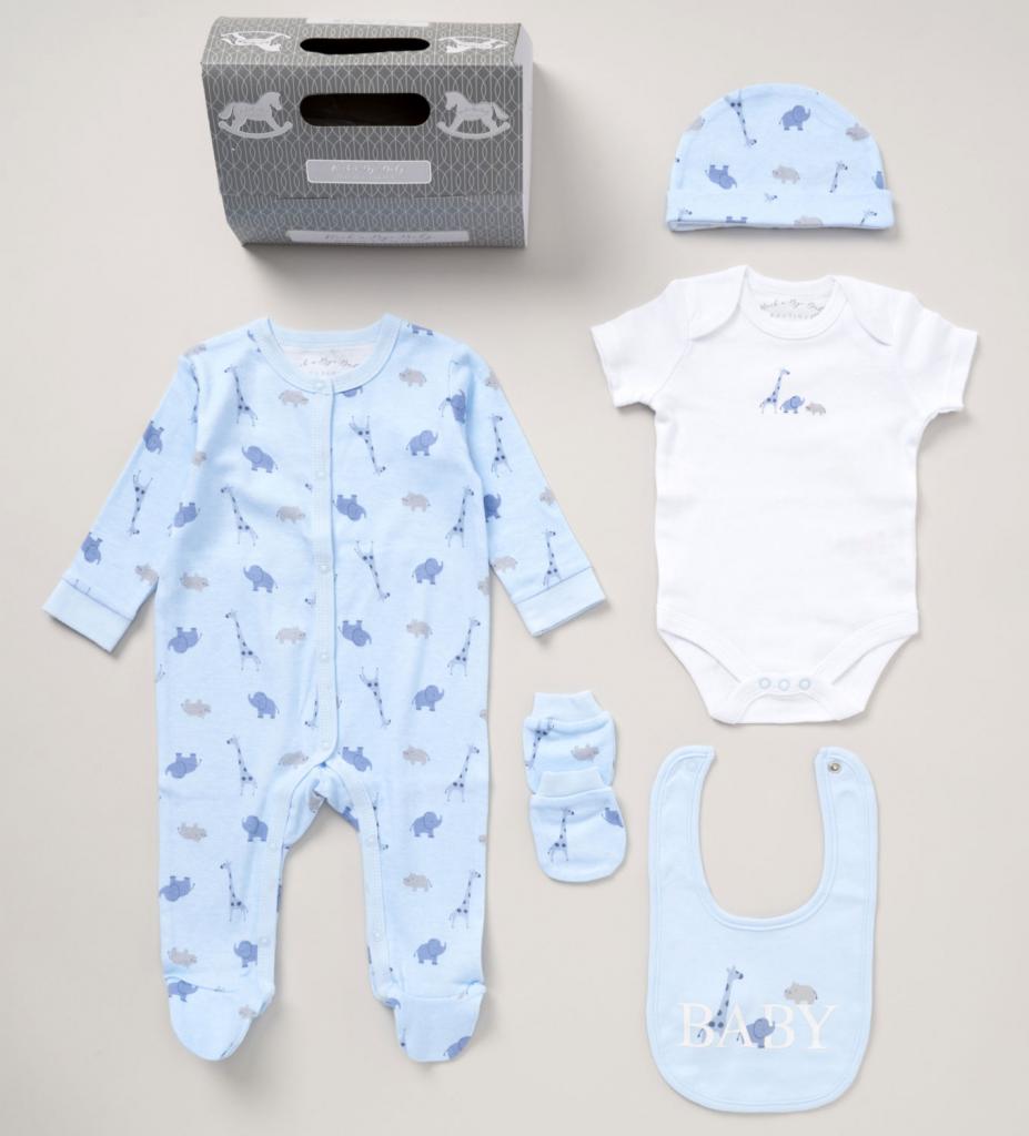 Rock a bye boutique E08864  RBE08864 "Baby Safari" 5 Piece Layette Set (Nb-6 months)