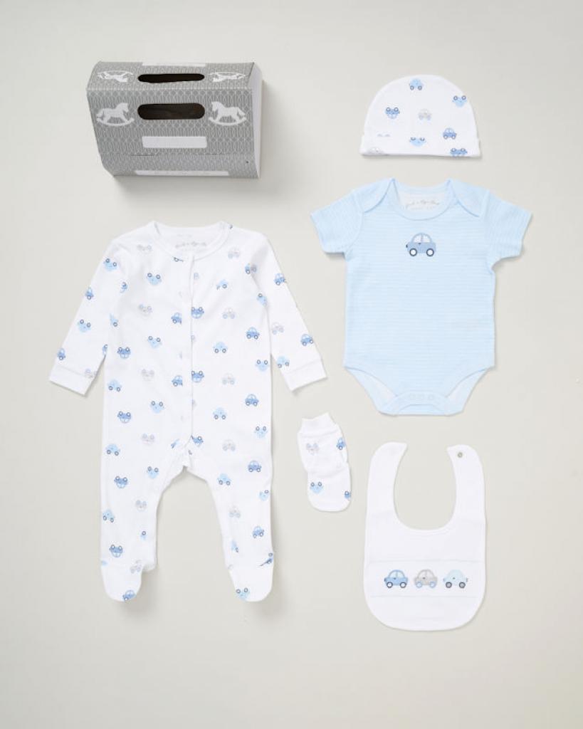 Rock a bye boutique E08869 NB=5056756515652=505675651676,6=5056756515669 RBE08869pp "Cars" 5 Piece Layette Set (Nb-6 months)