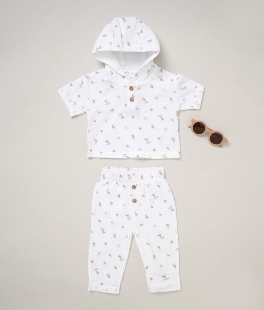 Rock a bye boutique F08977 5056756546496 RBF08977 Muslin "Seaside"  Set with Glasses (0-12 months)