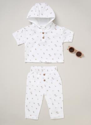 Rock a bye boutique F08977 5056756546496 RBF08977W Muslin "Seaside"  Set with Glasses (0-12 months)