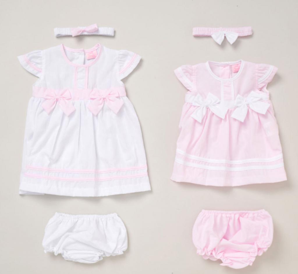 Rock a bye boutique F09181 NB 5056756571900 RBF09181A  Double Bow Dress Set (0-9 months)