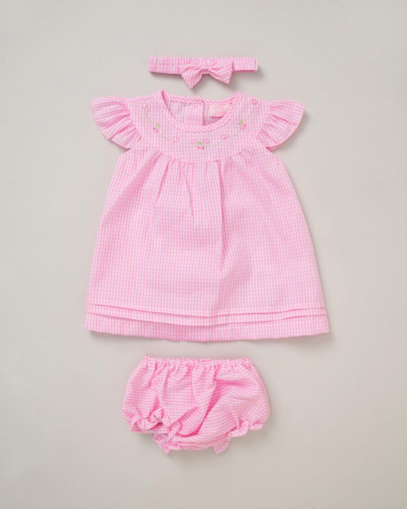 Rock a bye boutique F09184 NB 5056756552794 RBF09184A Gingham Dress Set (0-9 months)