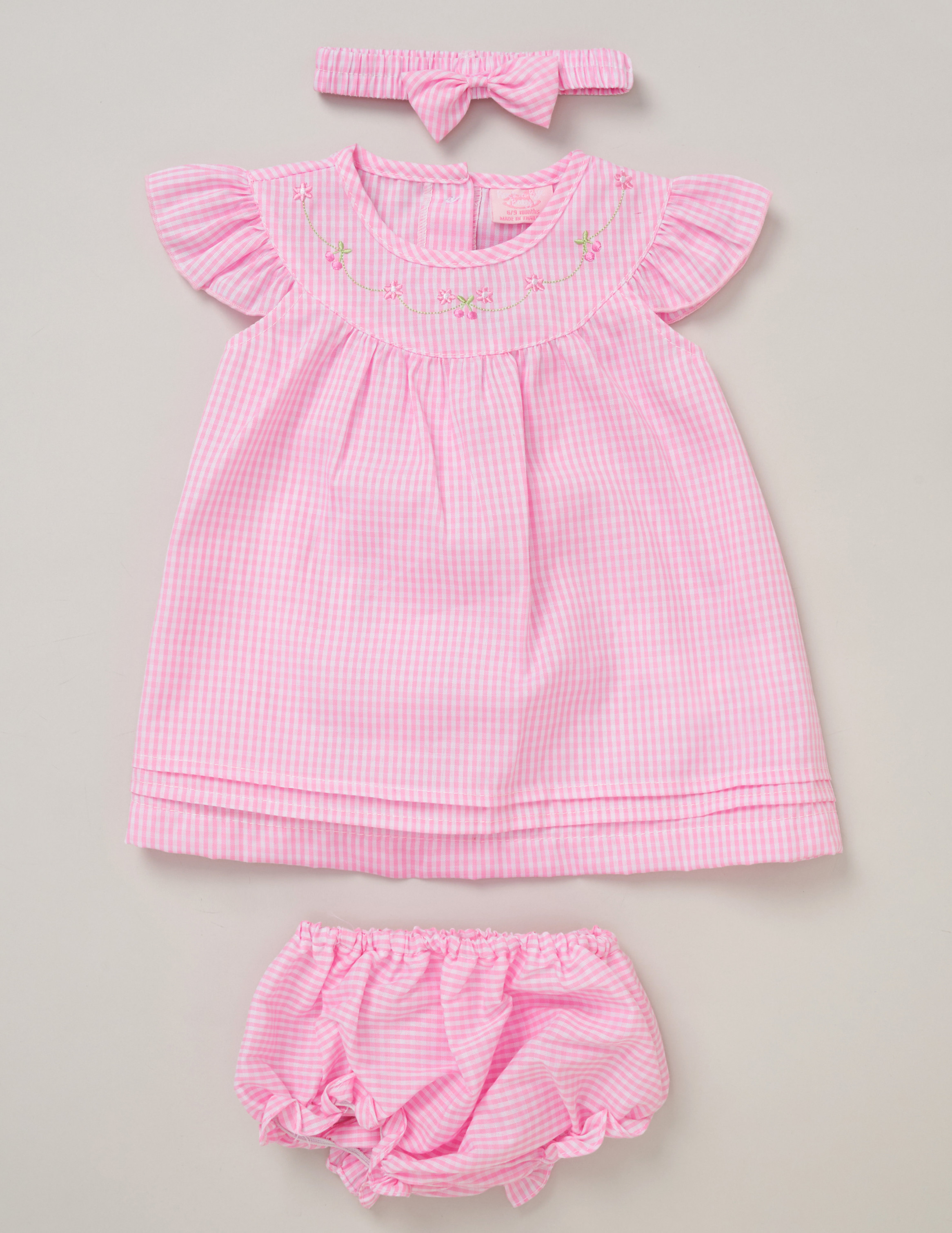Rock a bye boutique F09184 NB 5056756552794 RBF09184A Gingham Dress Set (0-9 months)