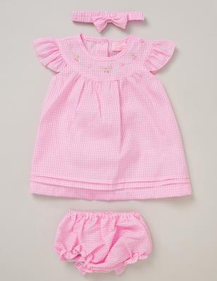 Rock a bye boutique F09184 INF 5056756574840 RBF09184BP Gingham Dress Set (9-24 months)