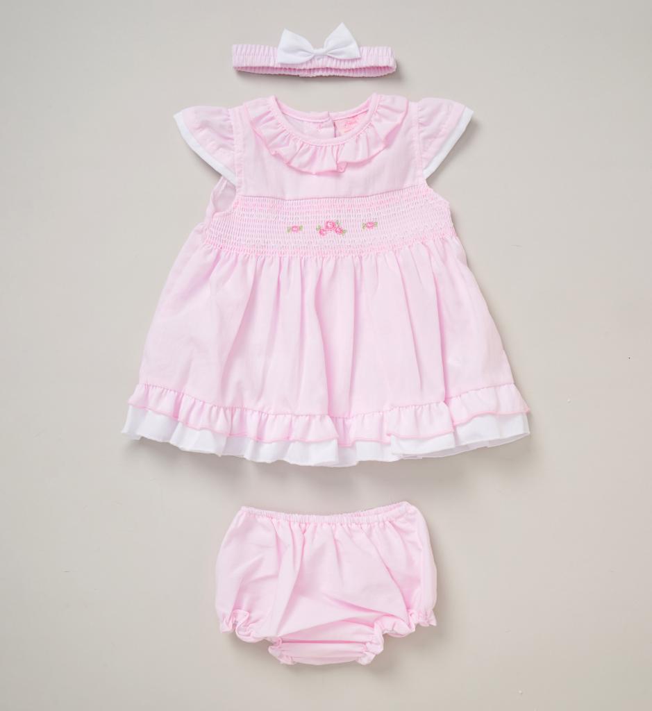 Rock a bye boutique F09243 INF 5056756574925 RBF09243B Smocked Dress Set (9-24 months)