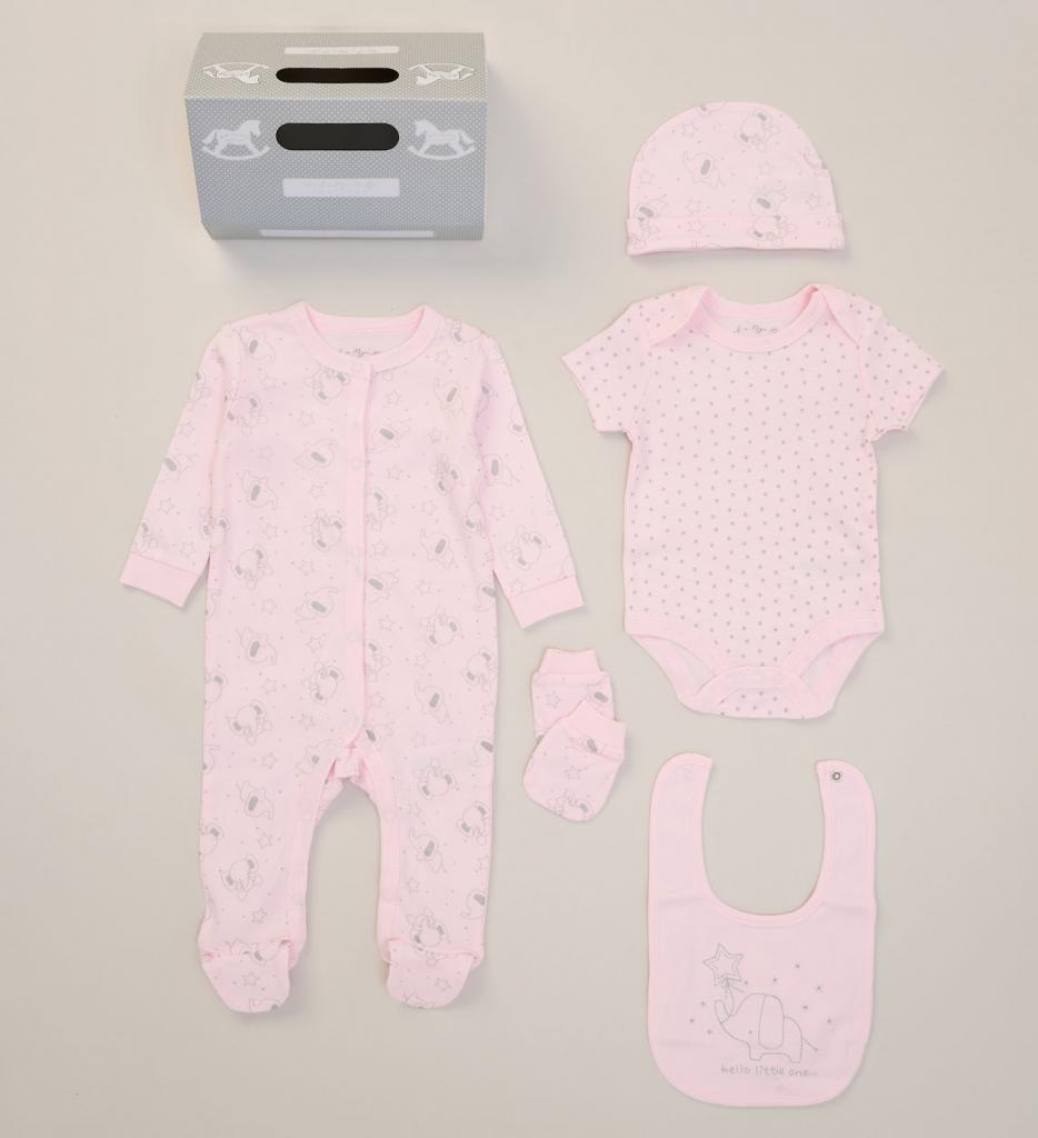 Rock a bye boutique F09905NB * RBF09905 Sparkle "Hello" 5 Piece Layette Set (Nb-6 months)