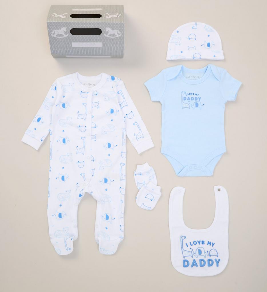Rock a bye boutique F10097NB * RBF10097 "Daddy" 5 Piece Layette Set (Nb-6 months)