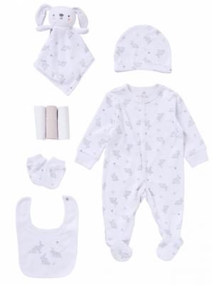Rock a bye boutique F10110 * RBF10115-Wp 8 Piece "Bunny" Layette Set (NB only)