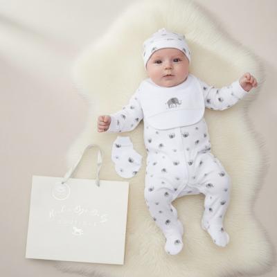 RBF10399W   Elephant Set 5 Piece Layette Set  (Nb-6 months)