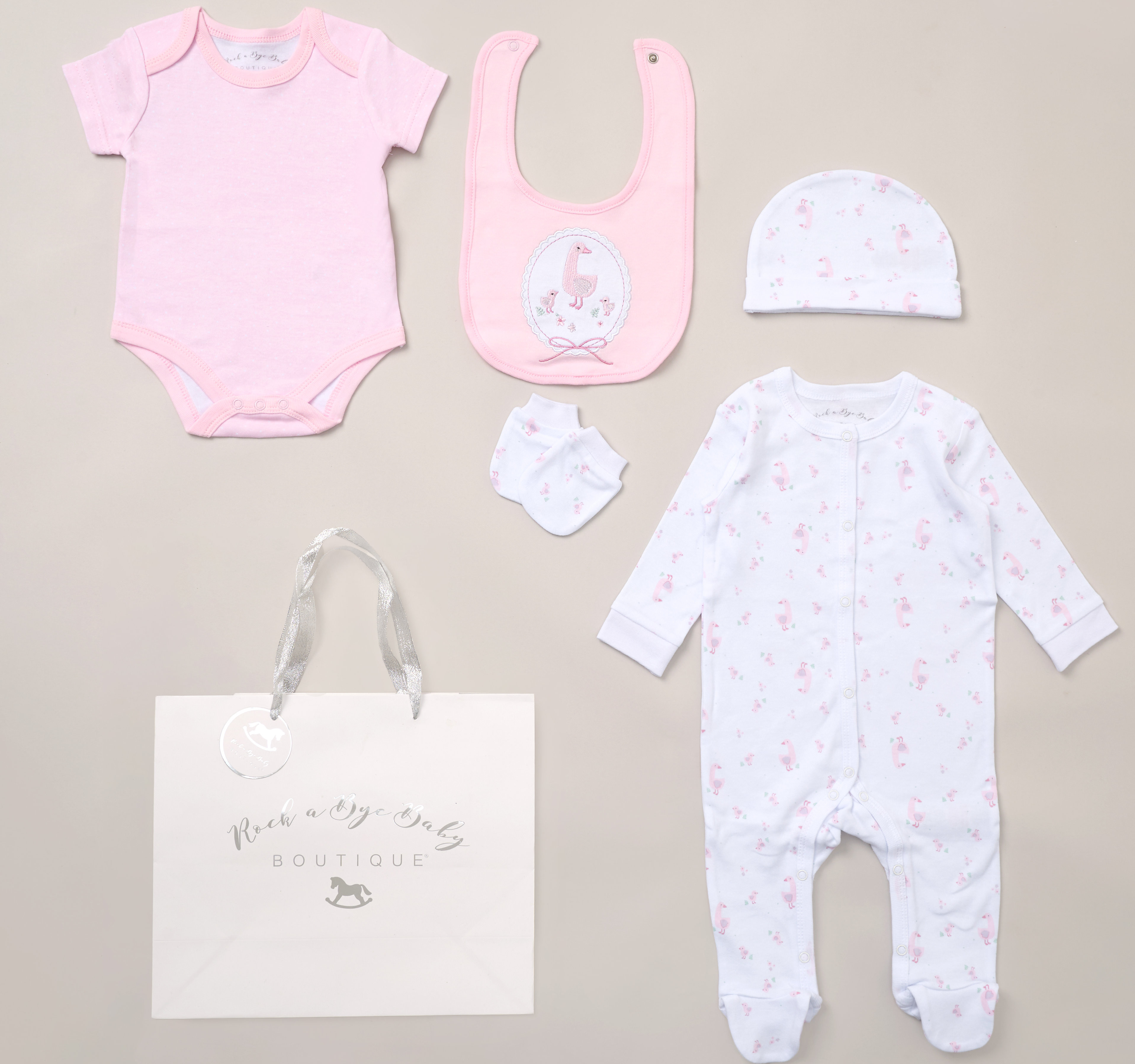 Rock a bye boutique F10634NB * RBF10634 Goose 5 Piece Layette Set (Nb-6 months)