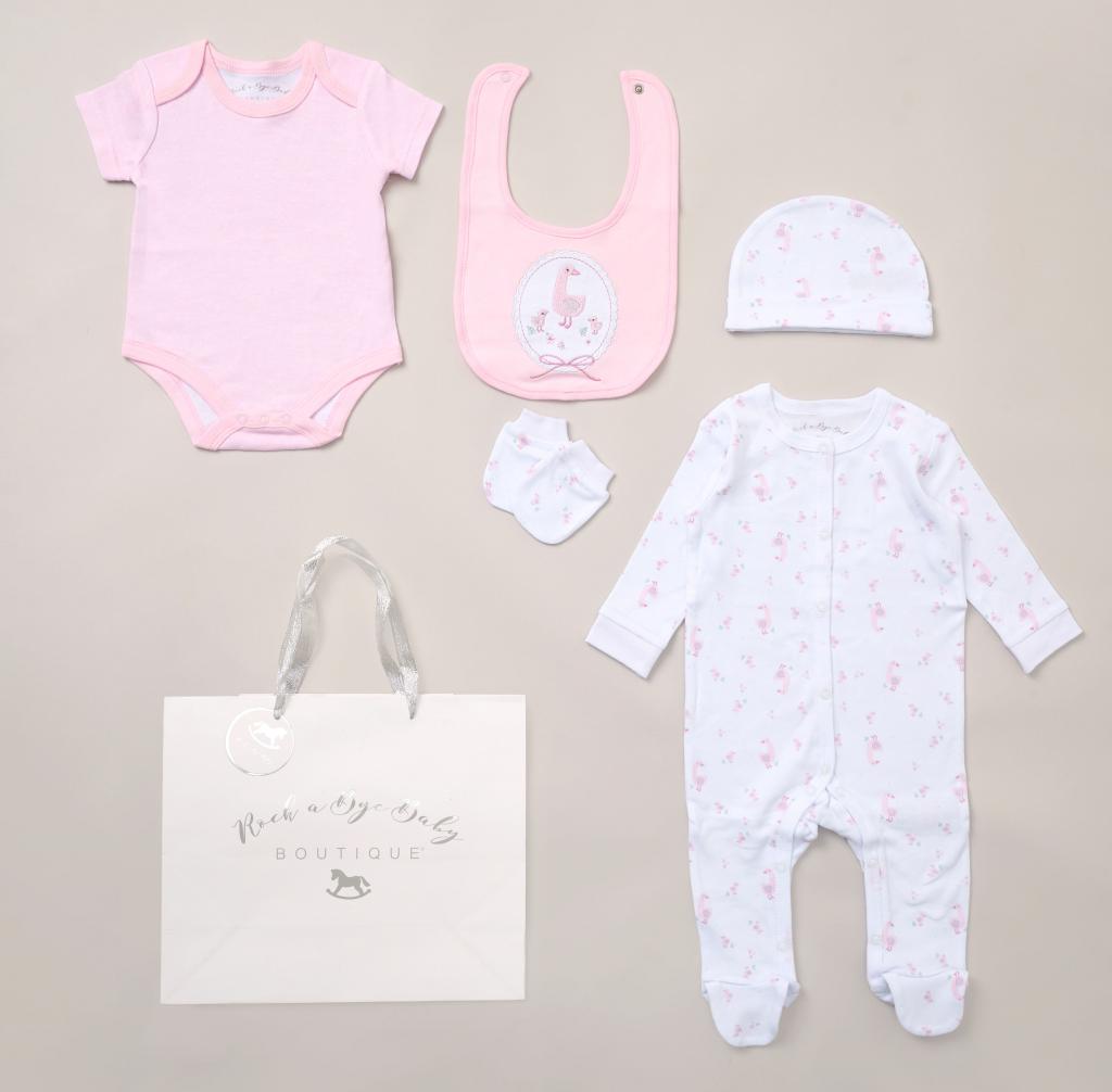 Rock a bye boutique F10634NB * RBF10634 Goose 5 Piece Layette Set (Nb-6 months)