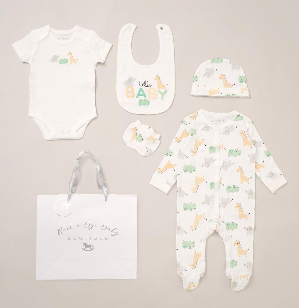 Rock a bye boutique F10685NB * RBF10685  Hello Baby Set 5 Piece Layette Set (Nb-6 months)