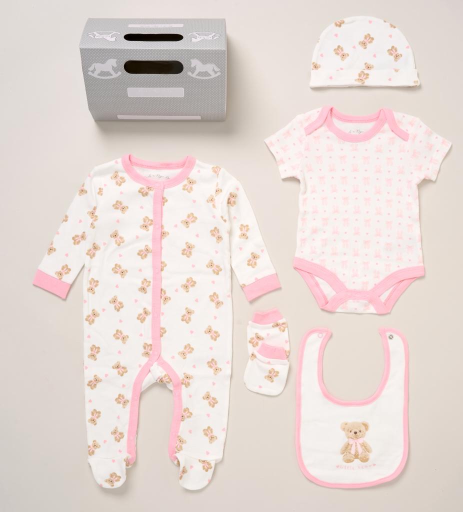 Rock a bye boutique F10707NB * RBF10707  Little Bear  5 Piece Layette Set (Nb-6 months)