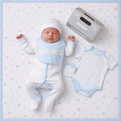 RBF107130S  Sky Crown  5 Piece Layette Set  (Nb-6 months)