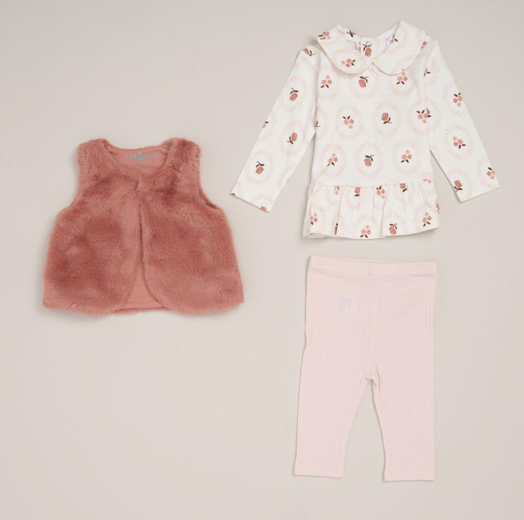 Lily & Jack G10743 * LJG10743b Floral Gilet Set( 2-5 years)