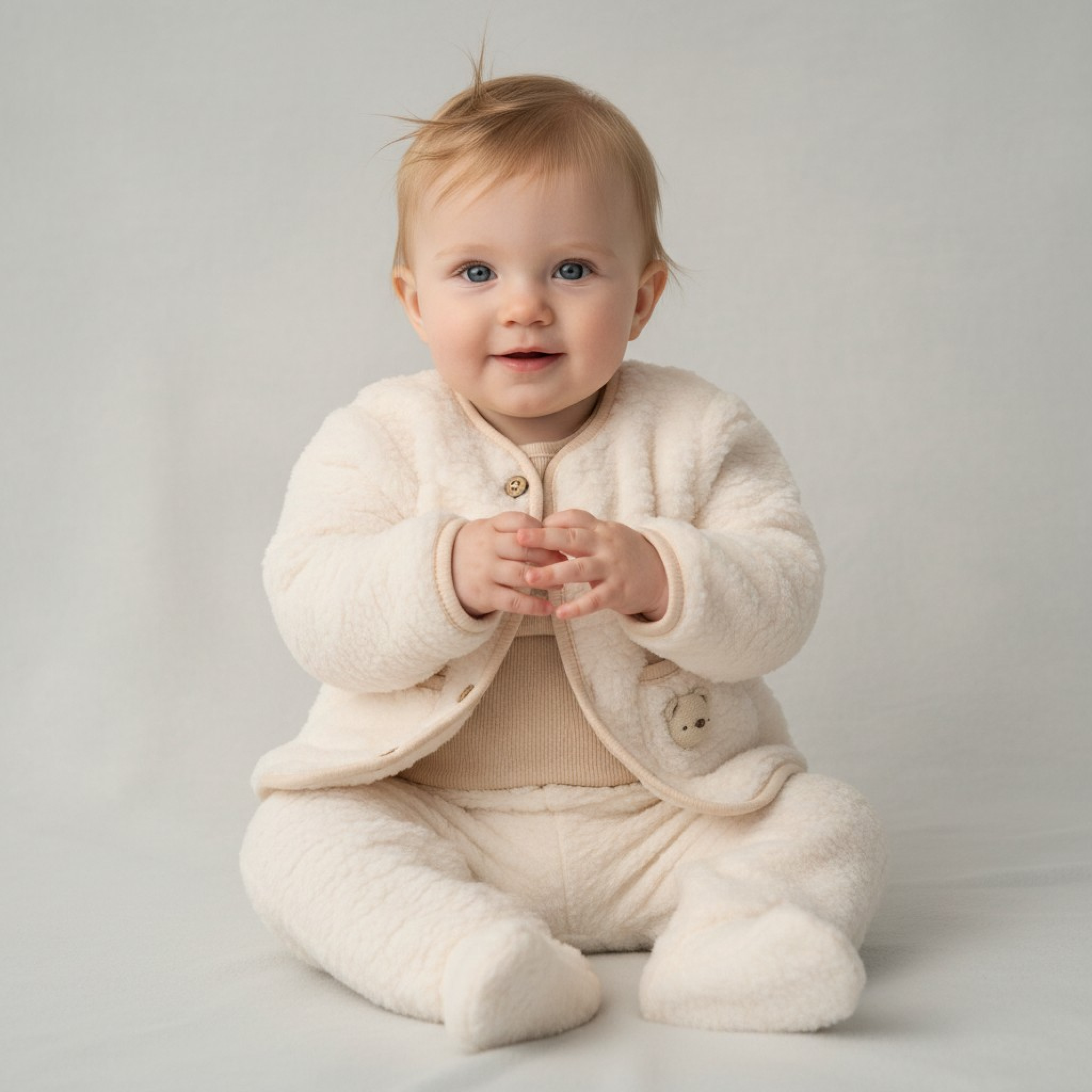 Rock a bye boutique G10800NB * RBG10800E Sherpa Teddy Jacket Set (0-9 months)