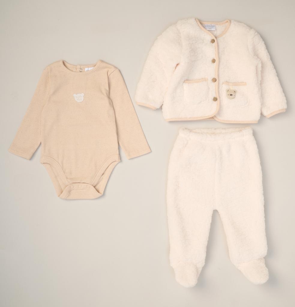 Rock a bye boutique G10800NB * RBG10800 Sherpa Teddy Jacket Set (0-9 months)