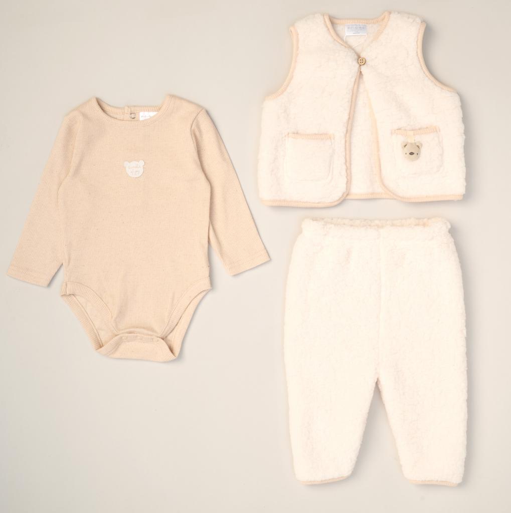 Rock a bye boutique G10801INF * RBG10801A Sherpa Teddy Gilet Set (12-24 months)