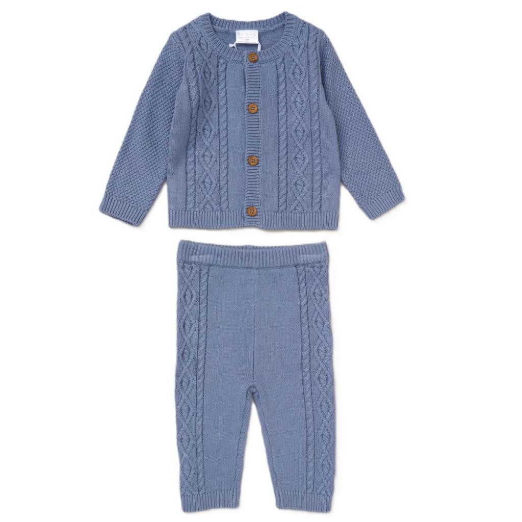 Rock a bye boutique G10826 * RBG10826 Knitted Cable Two Piece(0-12 months)