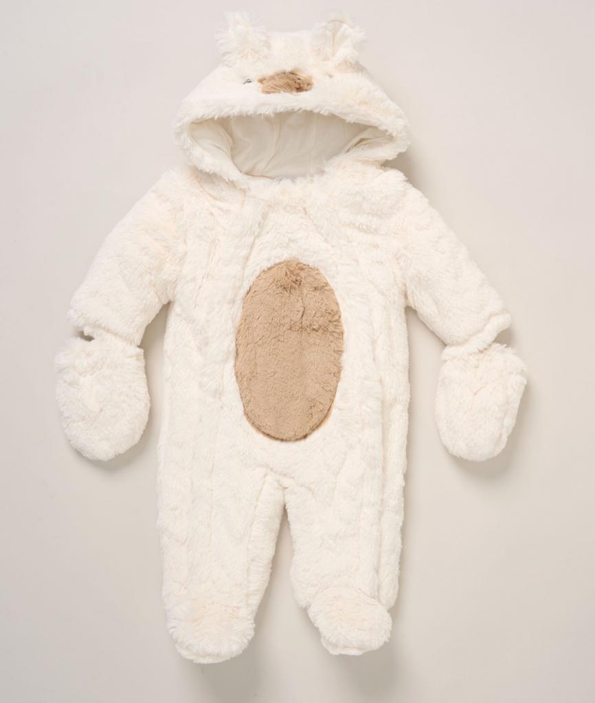 Rock a bye boutique G11489NB * RBG11489  Teddy Fleece Pram Suit  (NB-6 months)
