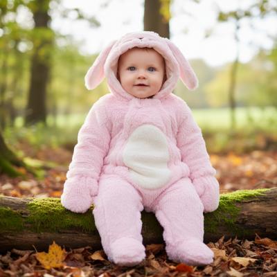 RBG11490P   Bunny  Fleece Pram Suit   (NB-6 months)