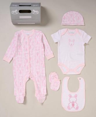 Rock a bye boutique G11780 * RBG11780 Bunny 5 Piece Layette Set (Nb-6 months)