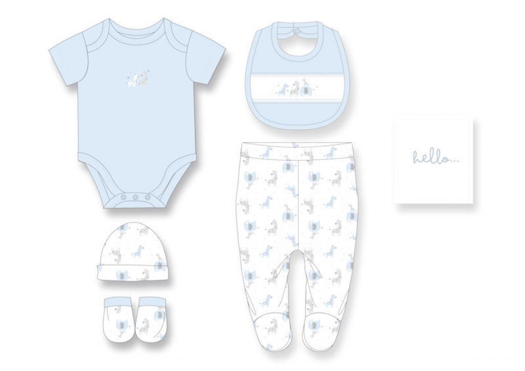 Rock a bye boutique G11816 * RBG11816 Animals 6 Piece Layette Set (Nb-6 months)