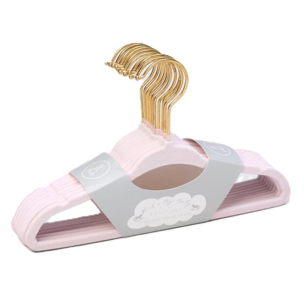 Rock a bye boutique G11913  RBG11913 Velvet Hangers - Pink