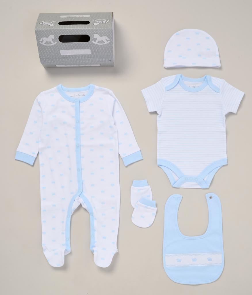 Rock a bye baby G11999NB * RBG11999  Crown  5 Piece Layette Set (Nb-6 months)
