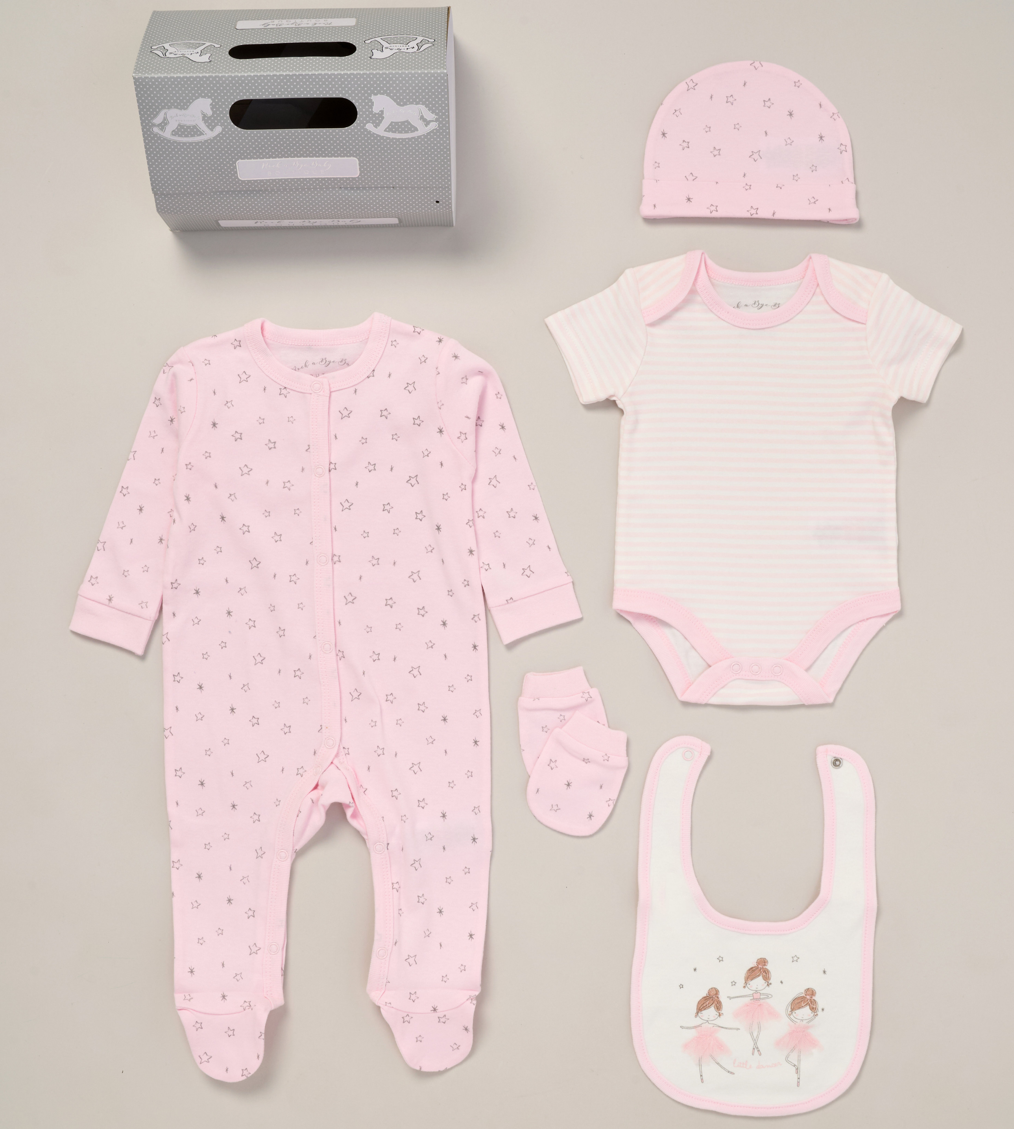 Rock a bye boutique G2008NB * RBG12008  Ballet 5 Piece Layette Set (Nb-6 months)