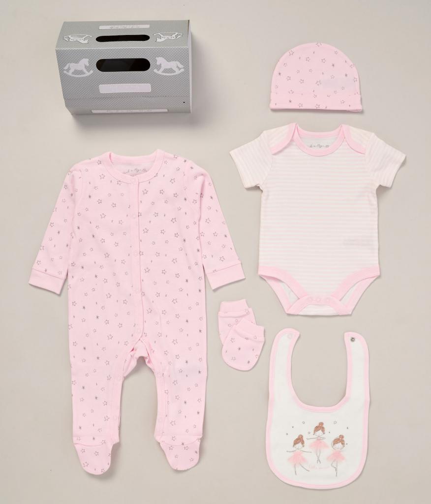 Rock a bye baby G2008NB * RBG12008  Ballet5 Piece Layette Set (Nb-6 months)