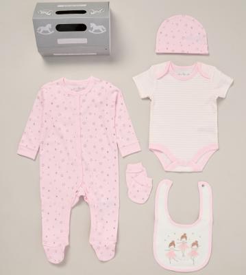 Rock a bye boutique G2008NB * RBG12008 Ballet 5 Piece Layette Set (Nb-6 months)