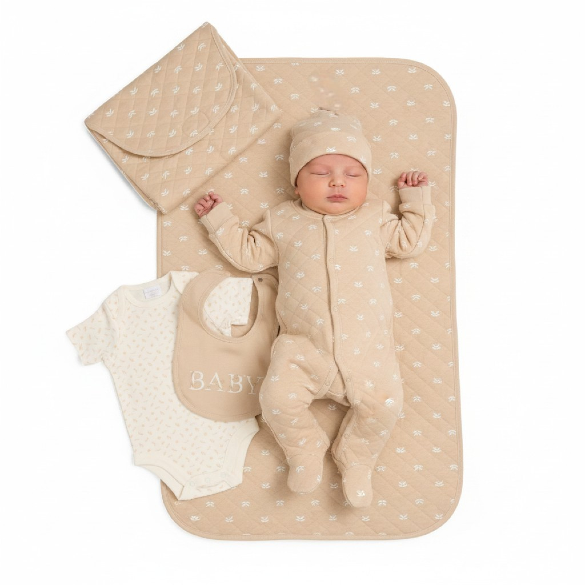 Rock a bye boutique E08705 * RBG12265B Quilted Layette with Changing Mat (NB - 6 months)