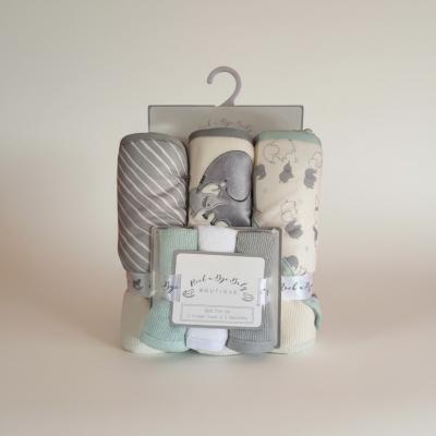 RBG12283A  Hooded Towel and Wash Cloth Set "Elephant" 