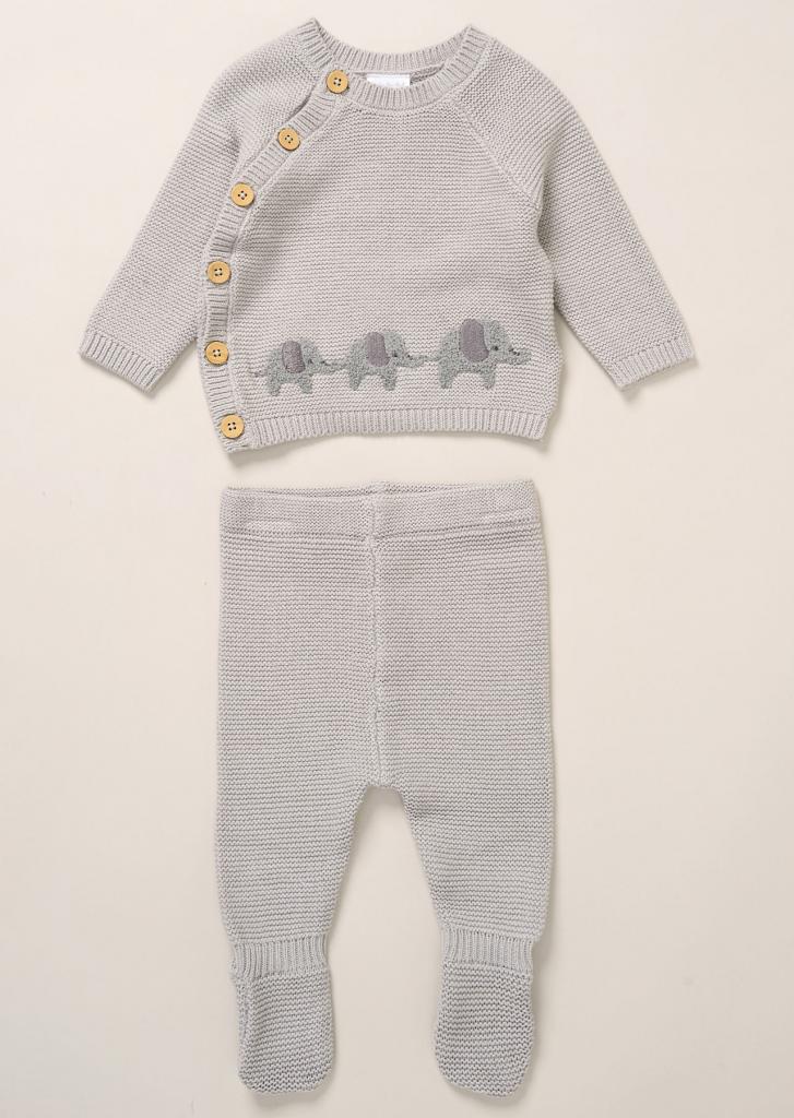 Rock a bye boutique G12464 * RBG12464 Elephant True Knit Cotton Set (0-12 months)