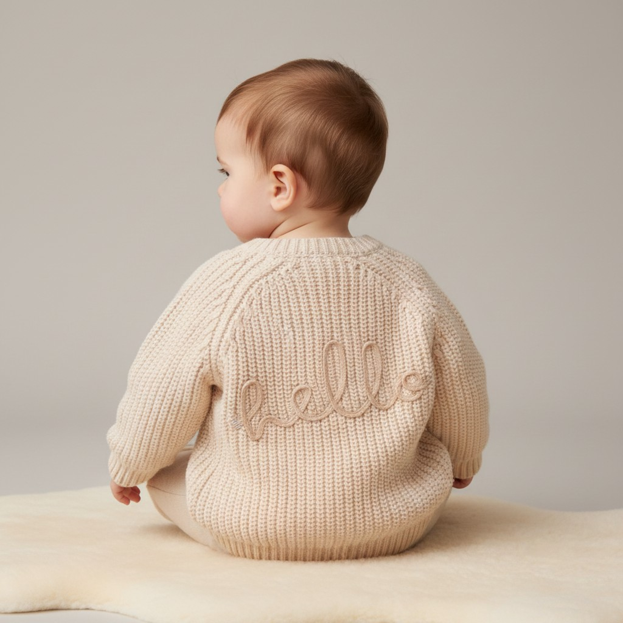 Rock a bye boutique g12761NB * RBG12761C Cream "Hello" Cardigan (0-12 months)