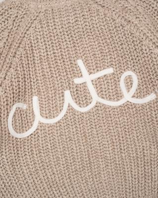 Rock a bye boutique g12764 * RBG12764 Beige "Cute" Cardigan (0-12 months)